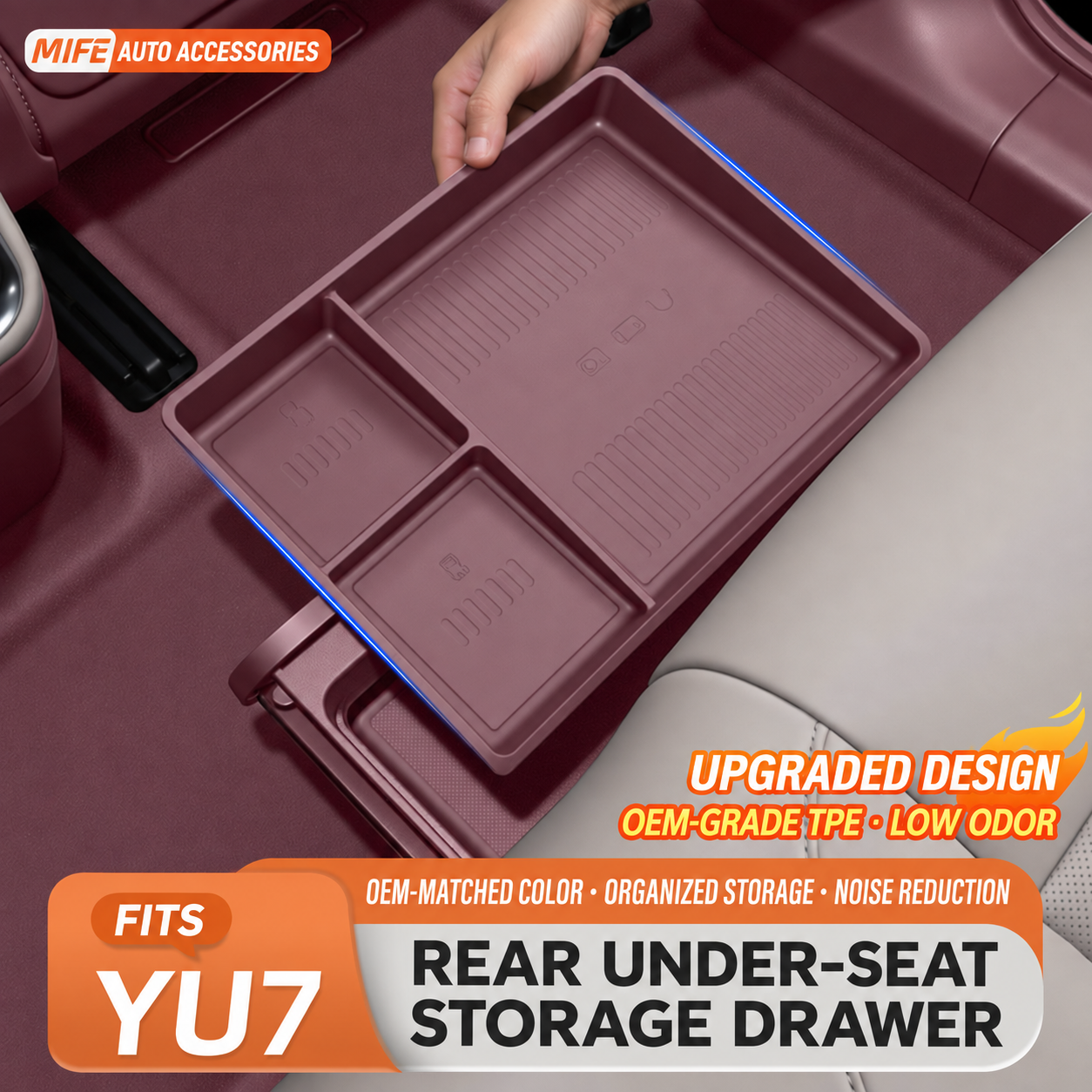 Xiaomi YU7 Rear Under-Seat Storage Drawer